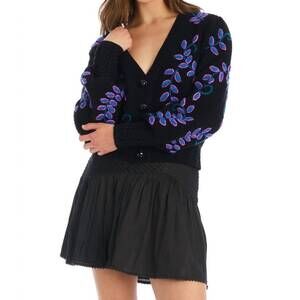 NEW ALLISON NEW YORK piper cardigan in black multi